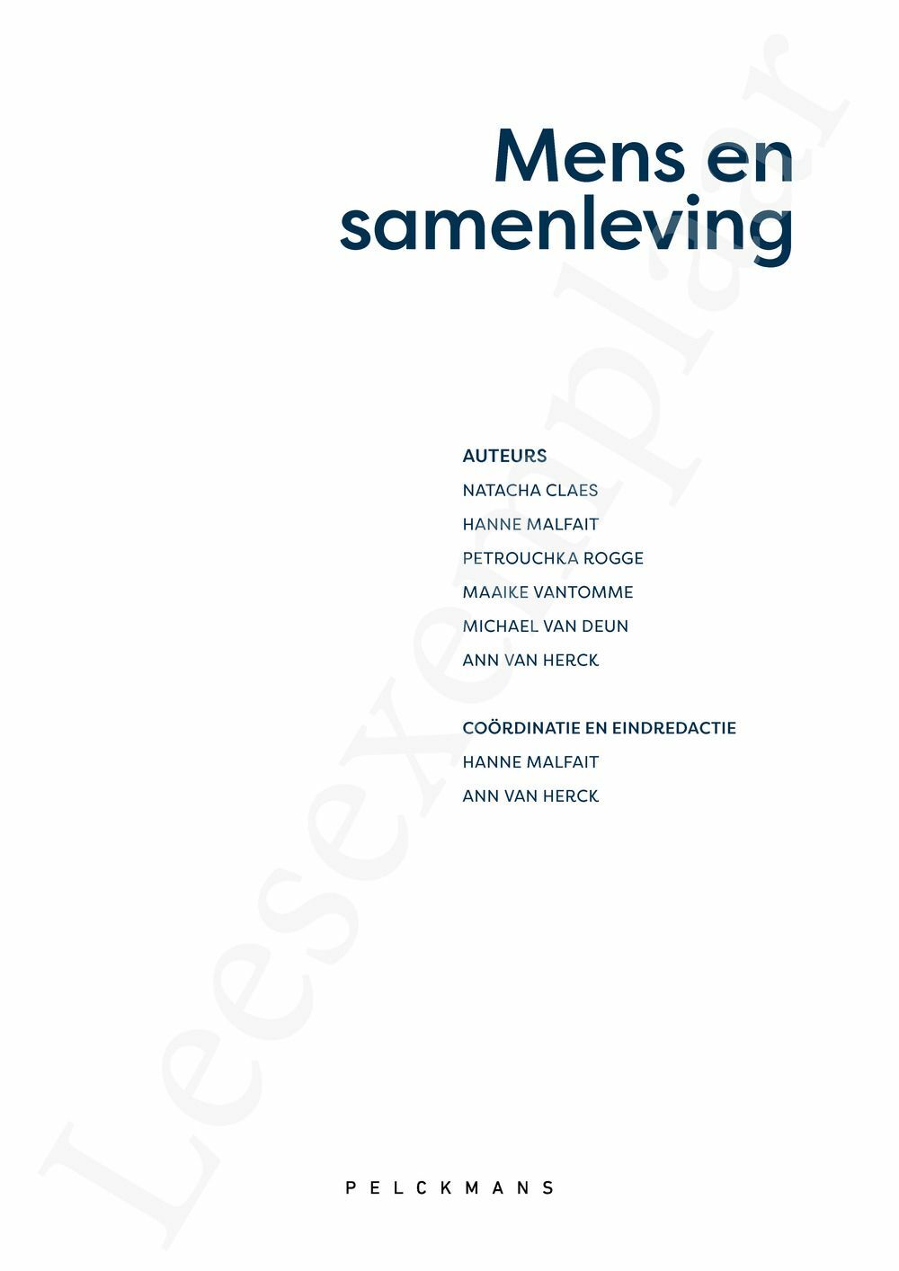 Preview: Mens en samenleving Leerwerkboek (incl. Pelckmans Portaal)