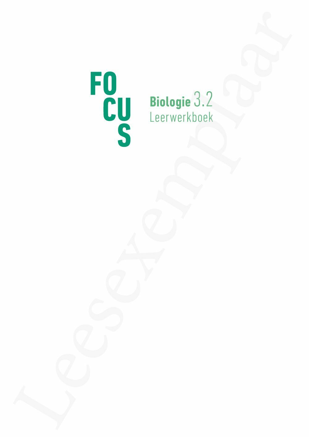 Preview: Focus Biologie 3.2 Leerwerkboek (incl. Pelckmans Portaal)