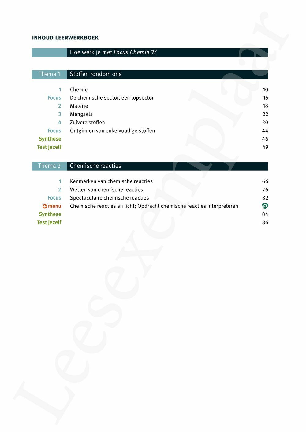 Preview: Focus Chemie 3.1 Leerwerkboek (editie 2024) (incl. Pelckmans Portaal)