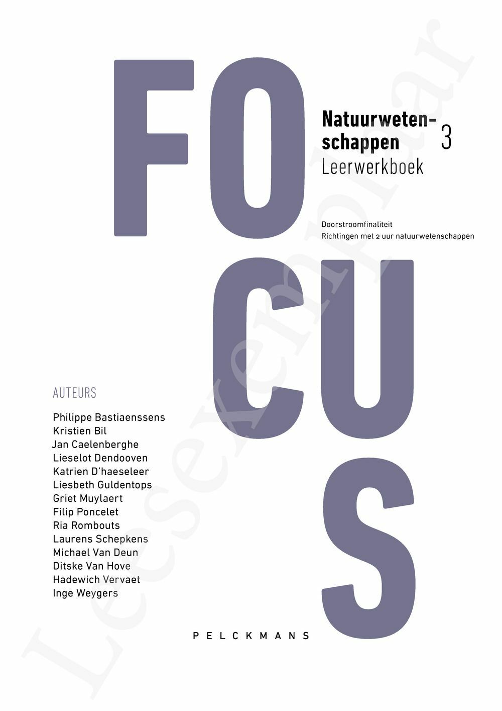Preview: Focus Natuurwetenschappen 3 Leerwerkboek (incl. Pelckmans Portaal)