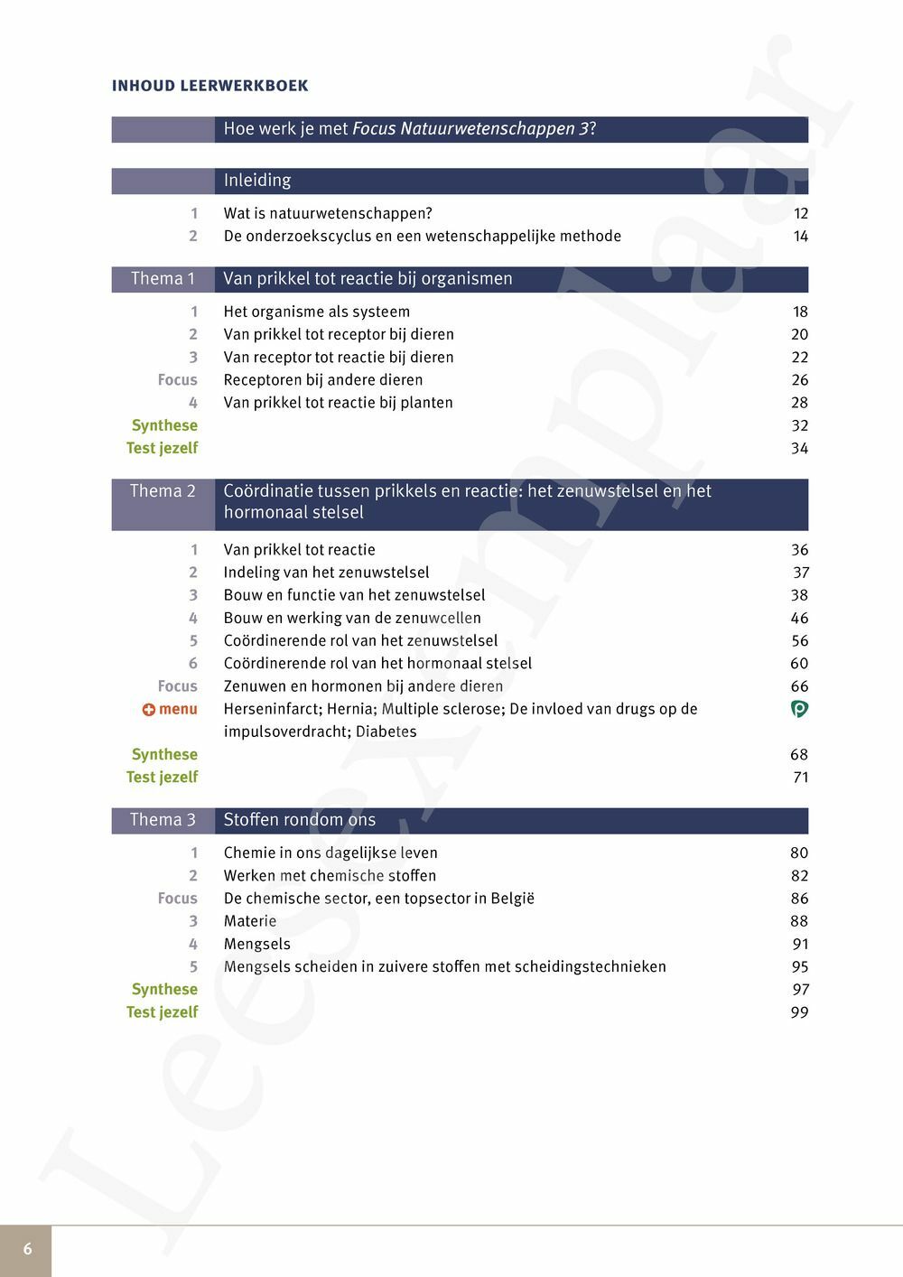 Preview: Focus Natuurwetenschappen 3 Leerwerkboek (incl. Pelckmans Portaal)