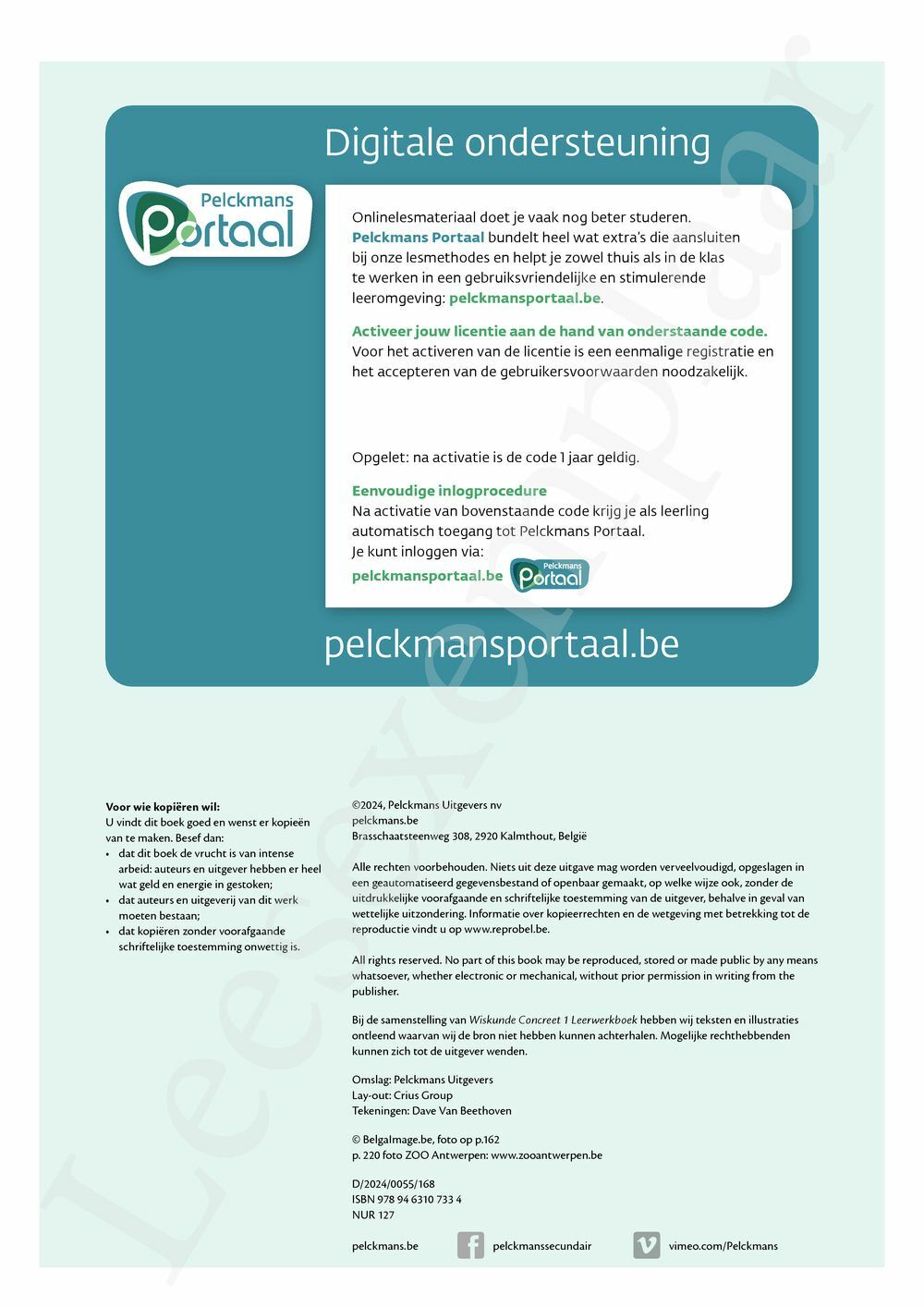 Preview: Wiskunde Concreet 1 Leerwerkboek (incl. Pelckmans Portaal)