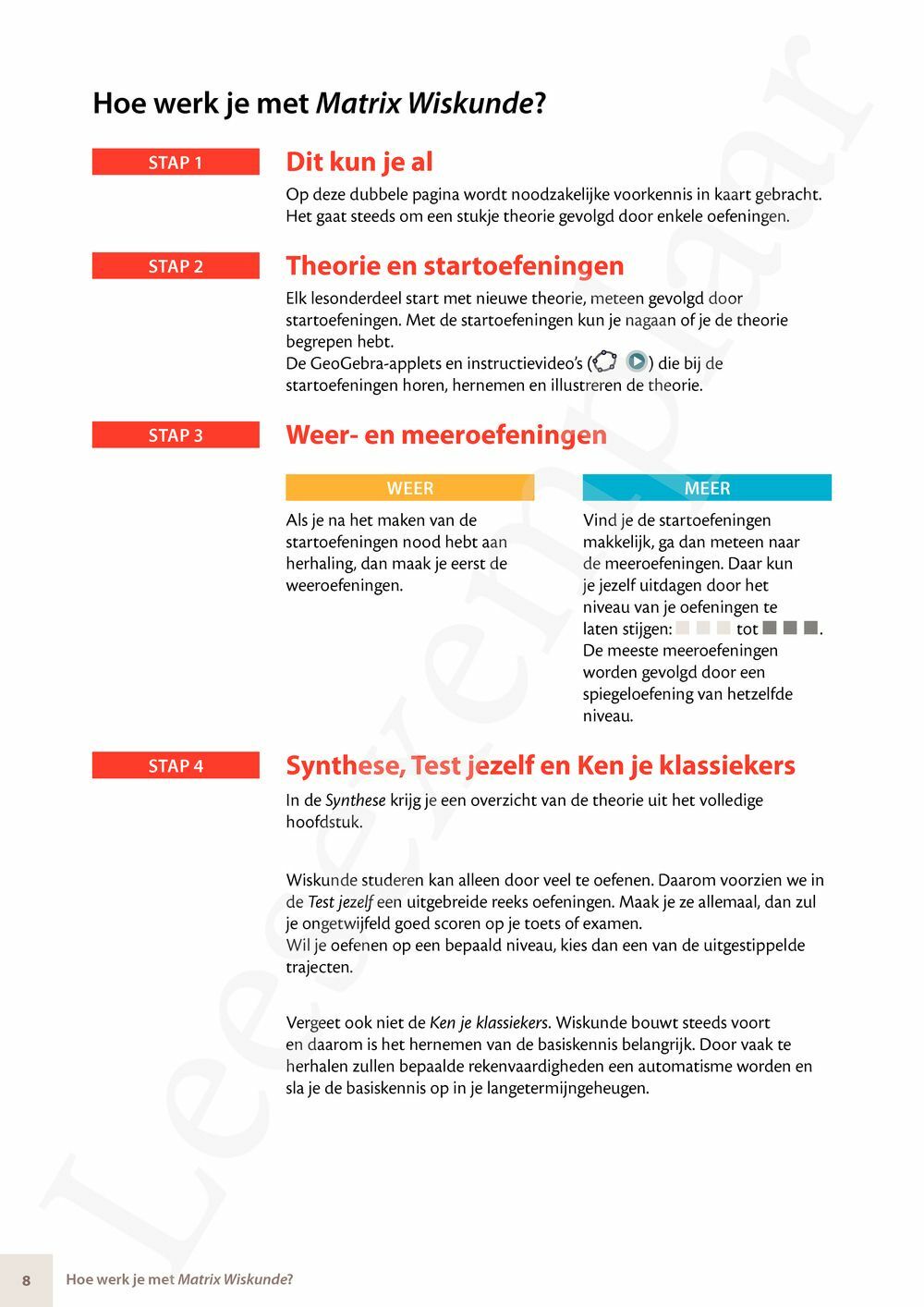 Preview: Matrix Wiskunde 4.5 Leerwerkboek B Meetkunde – Statistiek (incl. Pelckmans Portaal)