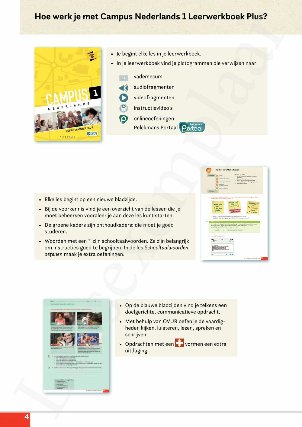 Preview: Campus Nederlands 1 Leerwerkboek Plus (editie 2024) (incl. Pelckmans Portaal)