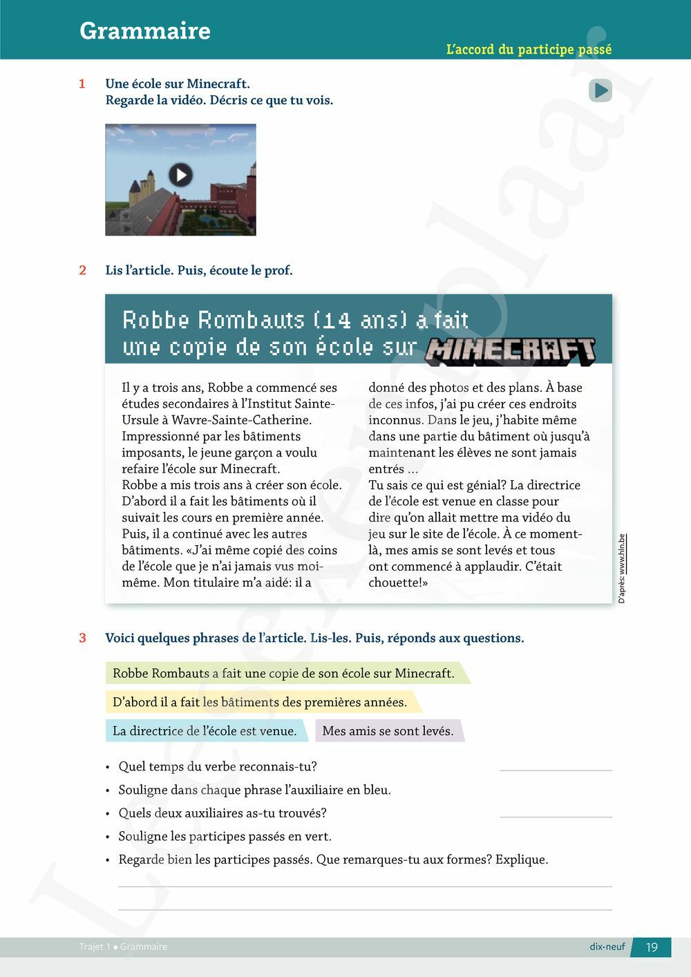 Preview: Nouveau Quartier français 4 Livre de l'élève (incl. Le mag' en Pelckmans Portaal)