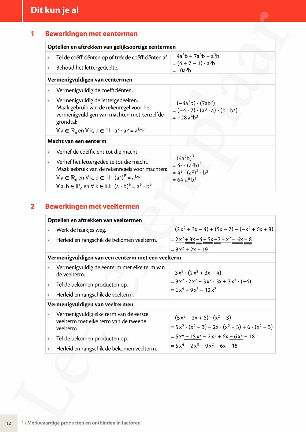 Preview: Matrix Wiskunde 4.4 Leerwerkboek A Functies – Stelsels – Telproblemen (editie 2024) (incl. Pelckmans Portaal)