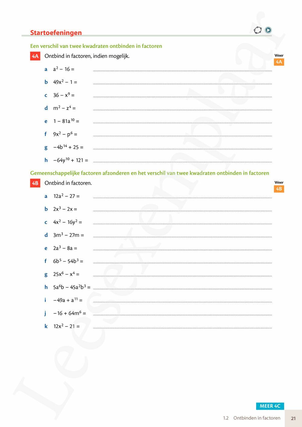 Preview: Matrix Wiskunde 4.4 Leerwerkboek A Functies – Stelsels – Telproblemen (editie 2024) (incl. Pelckmans Portaal)