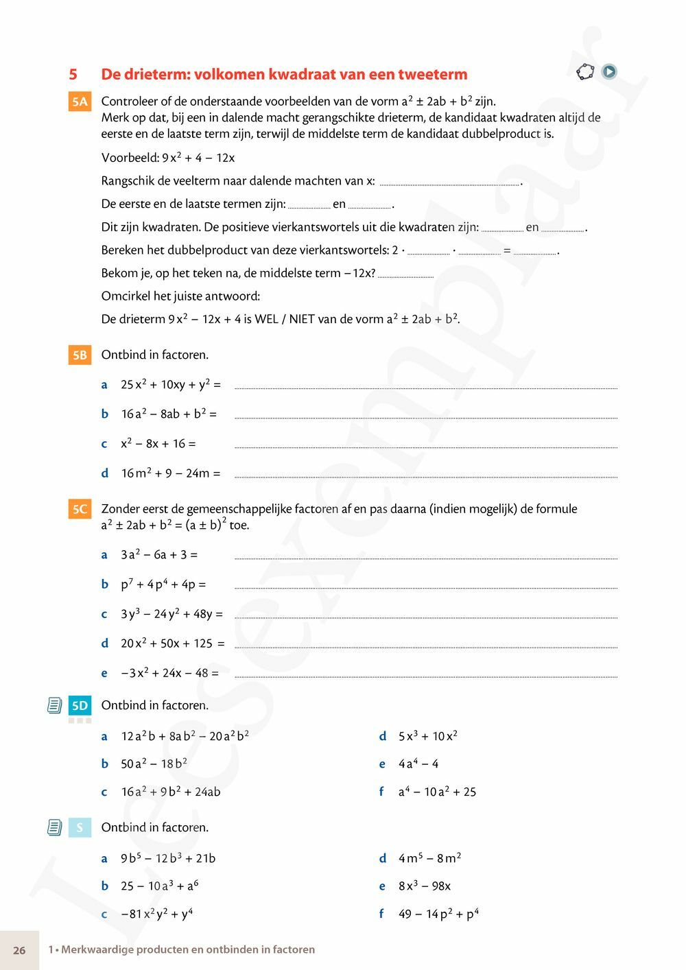 Preview: Matrix Wiskunde 4.4 Leerwerkboek A Functies – Stelsels – Telproblemen (editie 2024) (incl. Pelckmans Portaal)