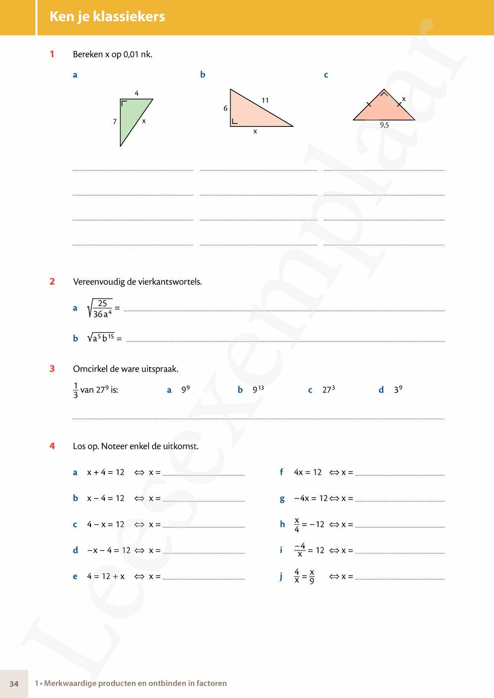 Preview: Matrix Wiskunde 4.4 Leerwerkboek A Functies – Stelsels – Telproblemen (editie 2024) (incl. Pelckmans Portaal)