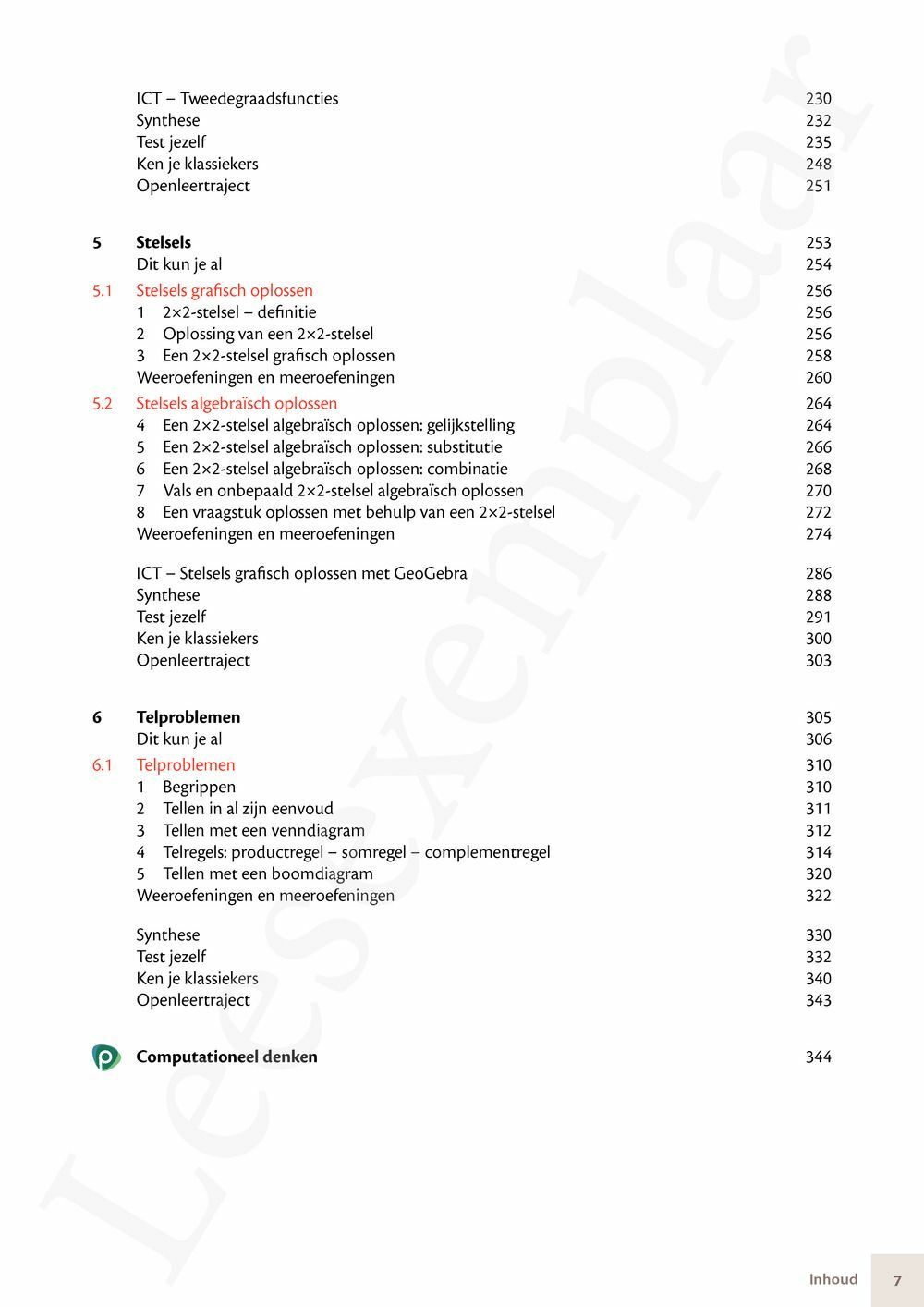 Preview: Matrix Wiskunde 4.4 Leerwerkboek A Functies – Stelsels – Telproblemen (editie 2024) (incl. Pelckmans Portaal)