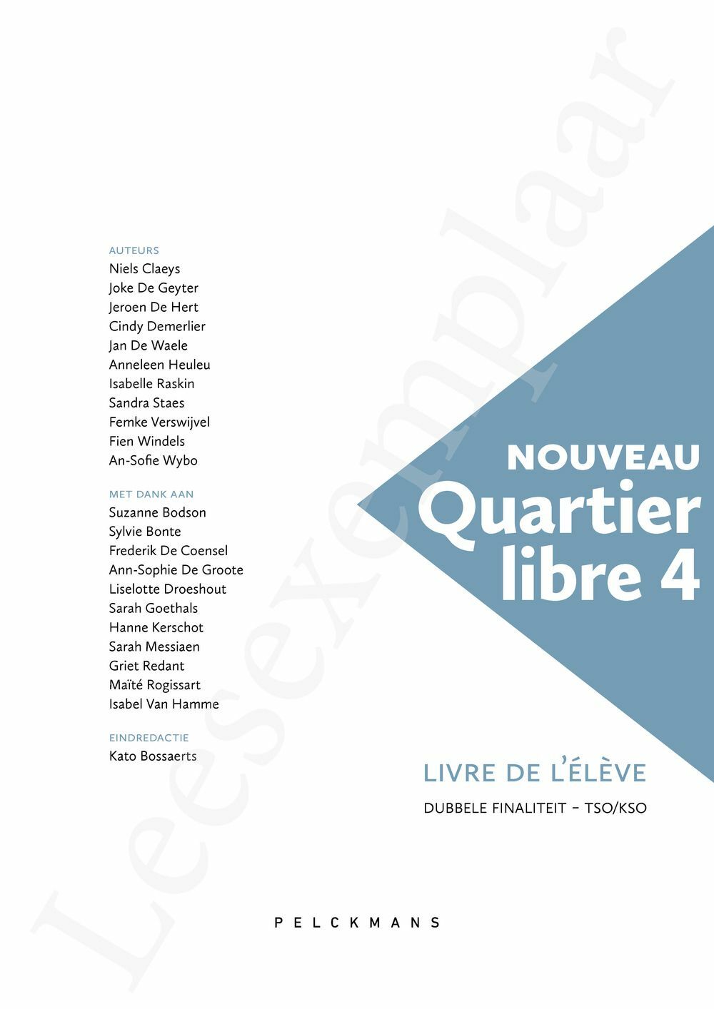 Preview: Nouveau Quartier libre 4 Livre de l'élève (editie 2024) (incl. Pelckmans Portaal)