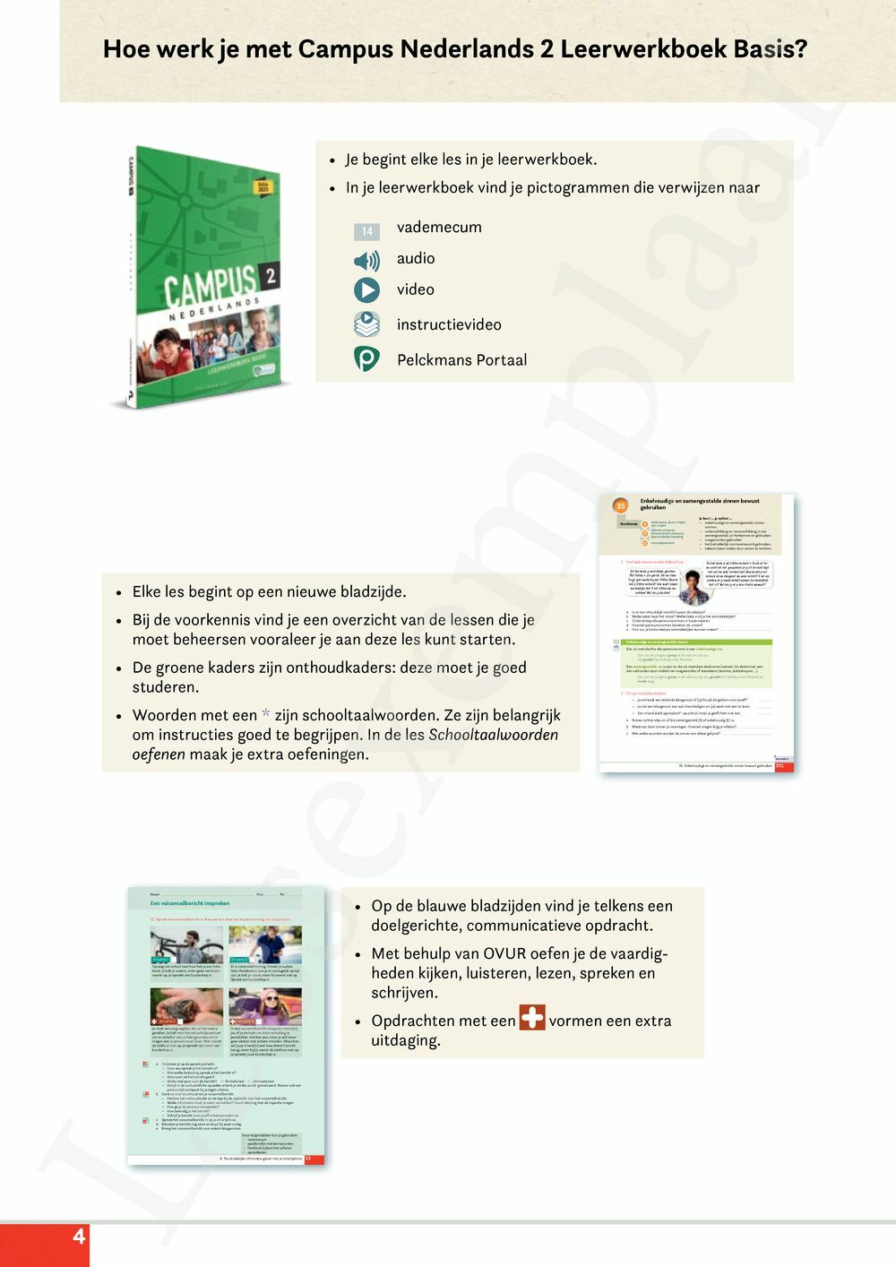 Preview: Campus Nederlands 2 Leerwerkboek Basis (editie 2025) (incl. Pelckmans Portaal)