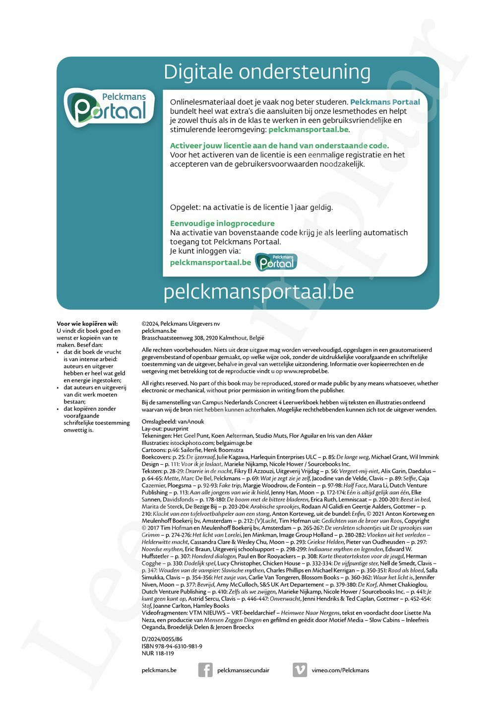 Preview: Campus Nederlands Concreet 4 Leerwerkboek (incl. Pelckmans Portaal)