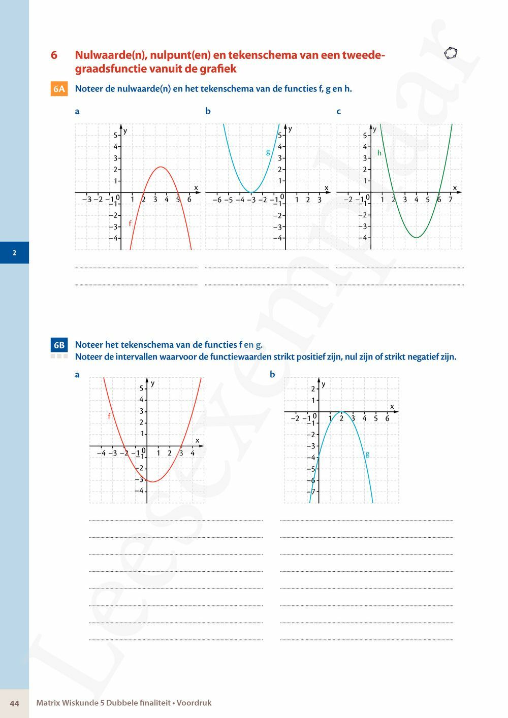 Preview: Matrix Wiskunde 5/6 Analyse, algebra Dubbele finaliteit Leerwerkboek (incl. Pelckmans Portaal)