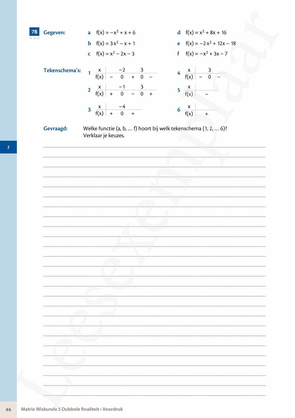 Preview: Matrix Wiskunde 5/6 Analyse, algebra Dubbele finaliteit Leerwerkboek (incl. Pelckmans Portaal)