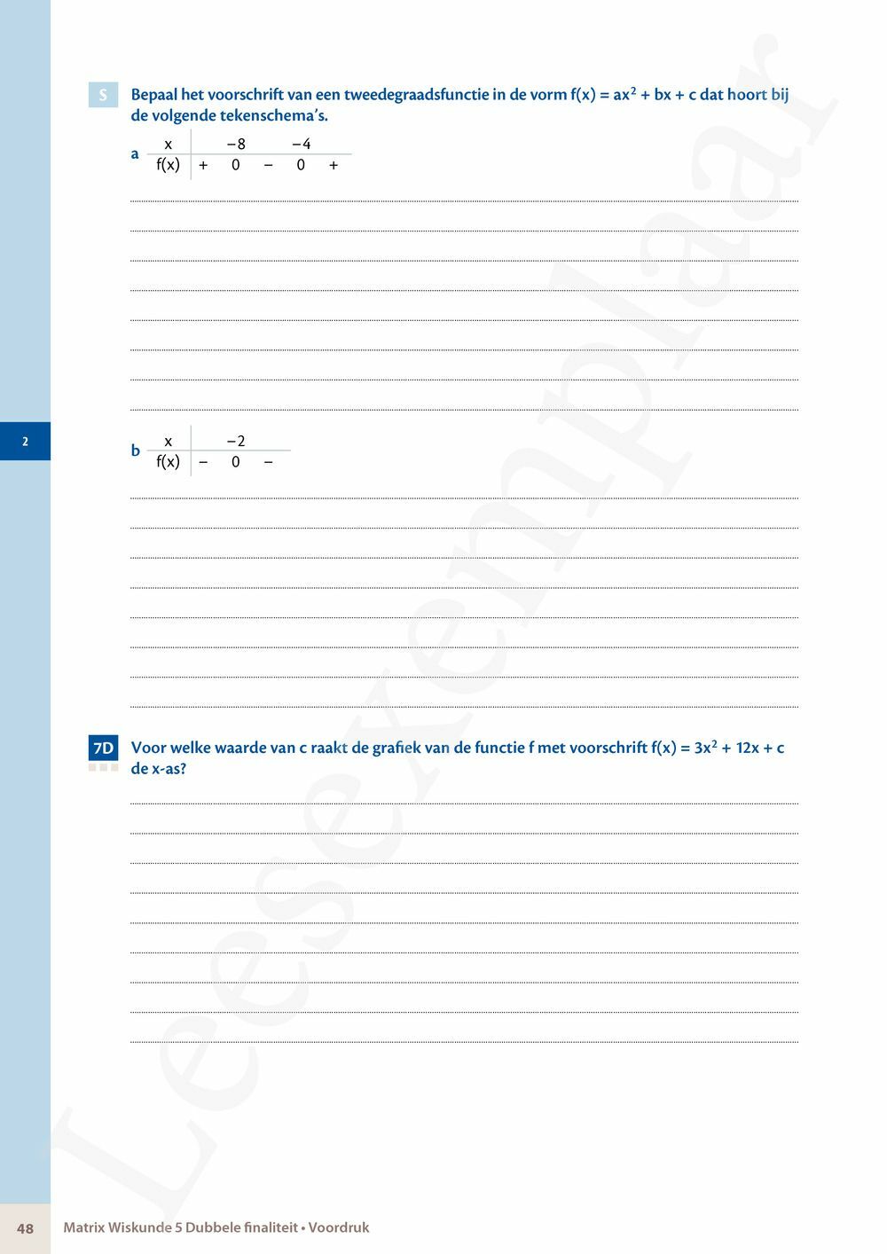 Preview: Matrix Wiskunde 5/6 Analyse, algebra Dubbele finaliteit Leerwerkboek (incl. Pelckmans Portaal)