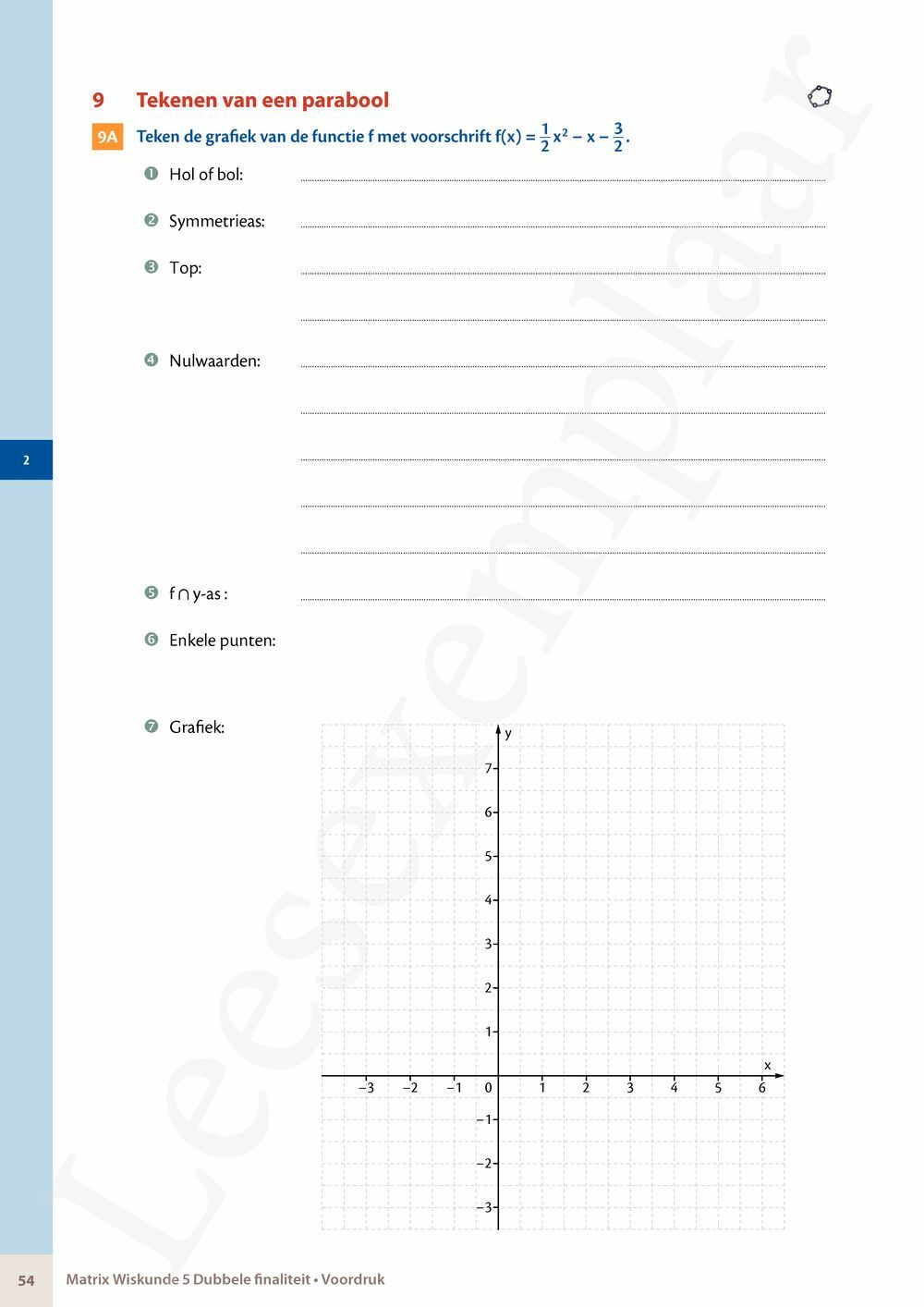 Preview: Matrix Wiskunde 5/6 Analyse, algebra Dubbele finaliteit Leerwerkboek (incl. Pelckmans Portaal)