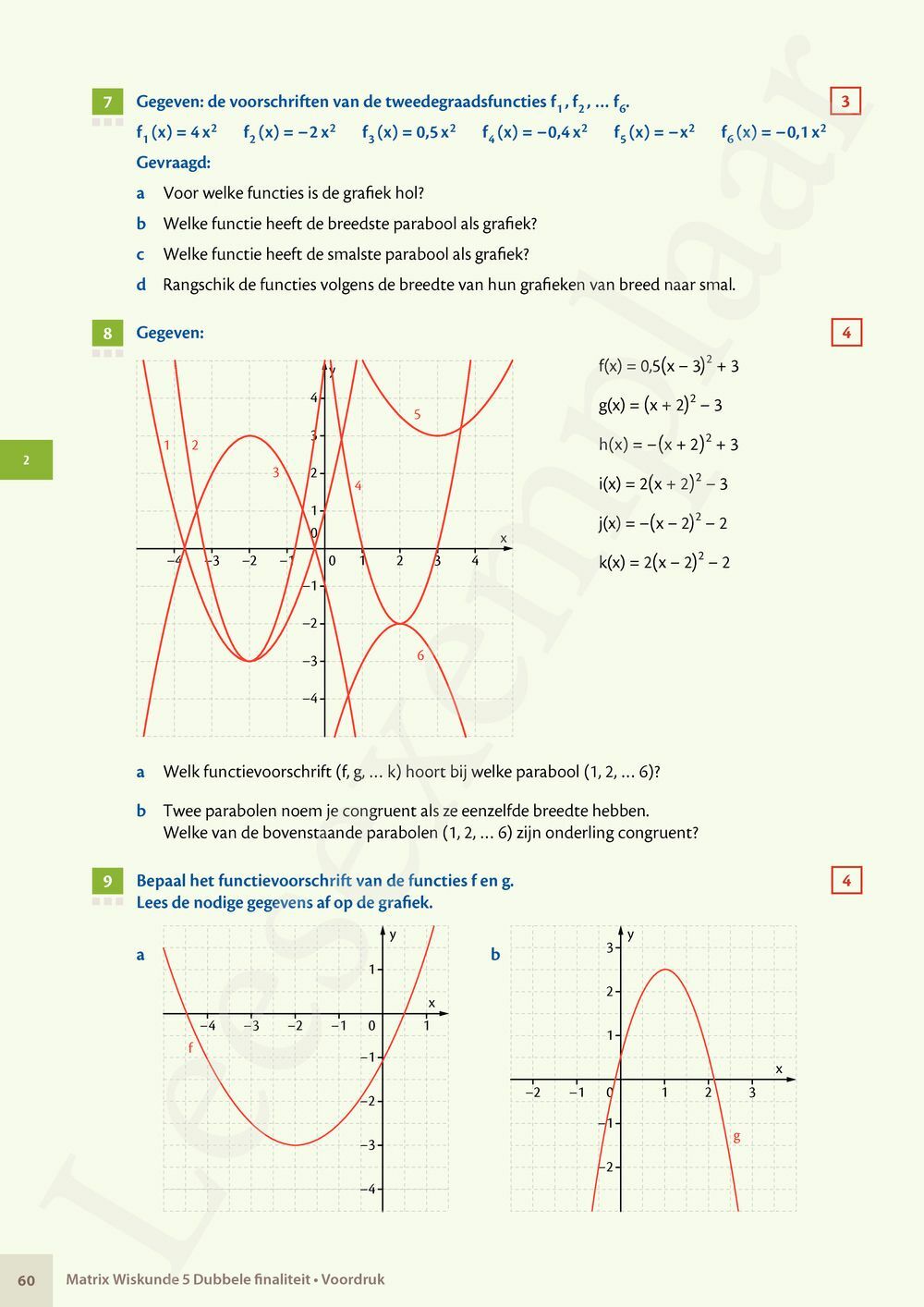 Preview: Matrix Wiskunde 5/6 Analyse, algebra Dubbele finaliteit Leerwerkboek (incl. Pelckmans Portaal)