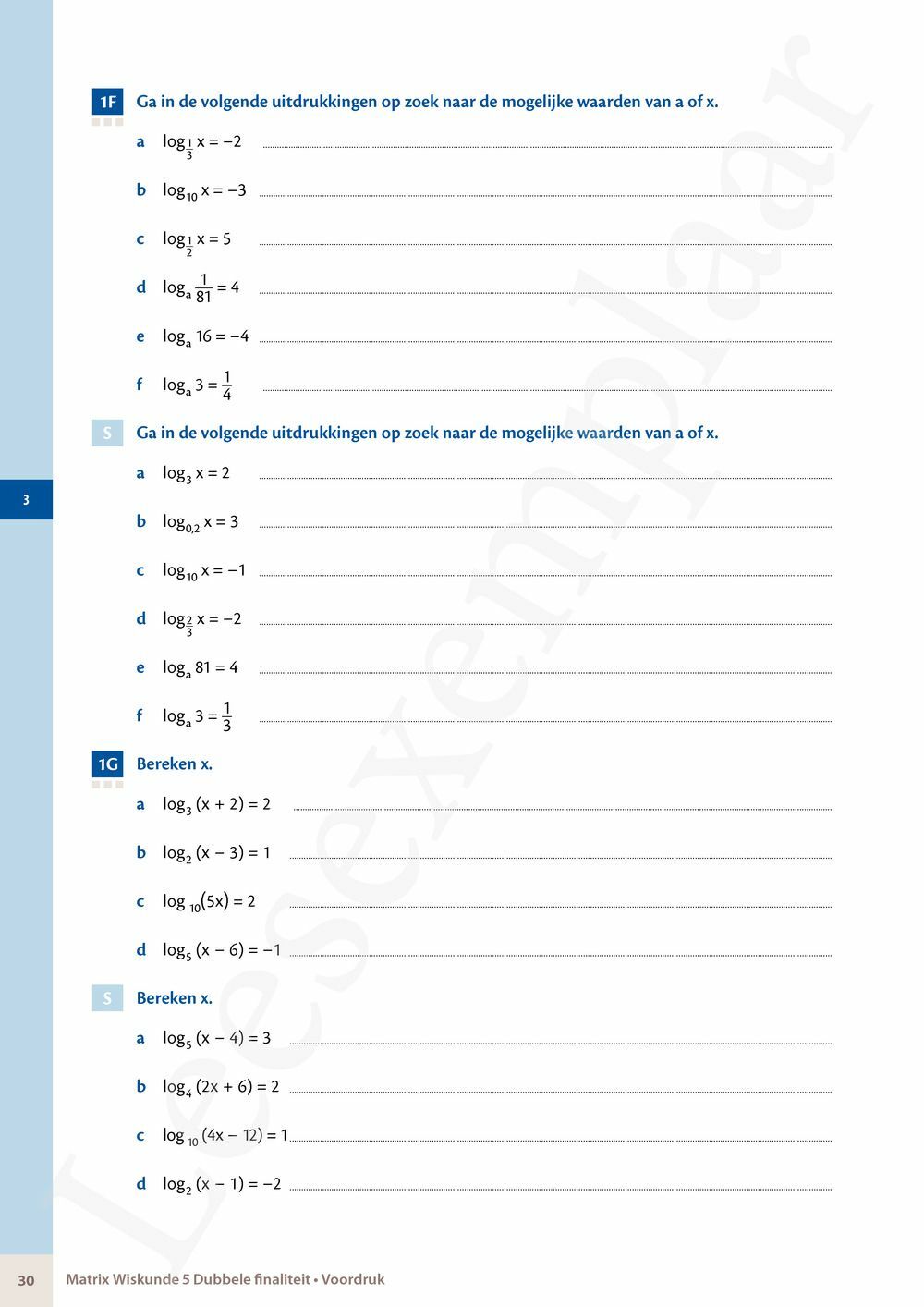 Preview: Matrix Wiskunde 5/6 Analyse, algebra Dubbele finaliteit Leerwerkboek (incl. Pelckmans Portaal)