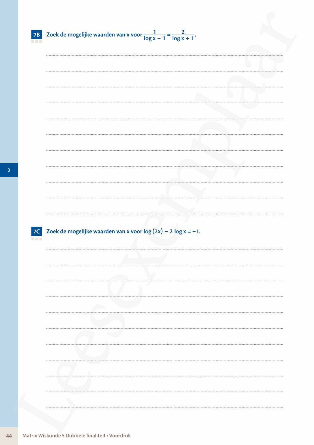 Preview: Matrix Wiskunde 5/6 Analyse, algebra Dubbele finaliteit Leerwerkboek (incl. Pelckmans Portaal)