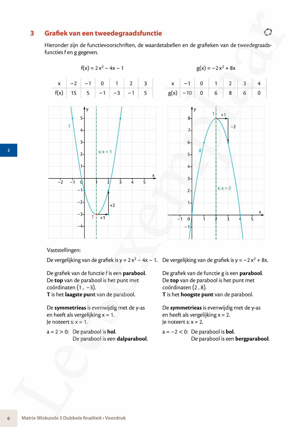 Preview: Matrix Wiskunde 5/6 Analyse, algebra Dubbele finaliteit Leerwerkboek (incl. Pelckmans Portaal)