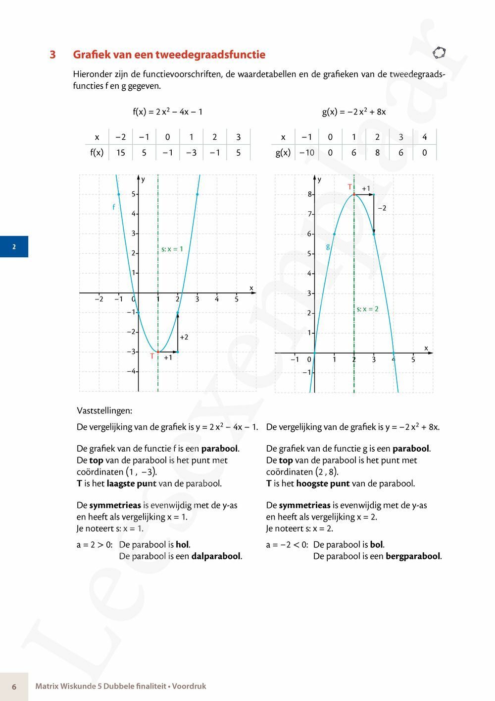 Preview: Matrix Wiskunde 5/6 Analyse, algebra Dubbele finaliteit Leerwerkboek (incl. Pelckmans Portaal)