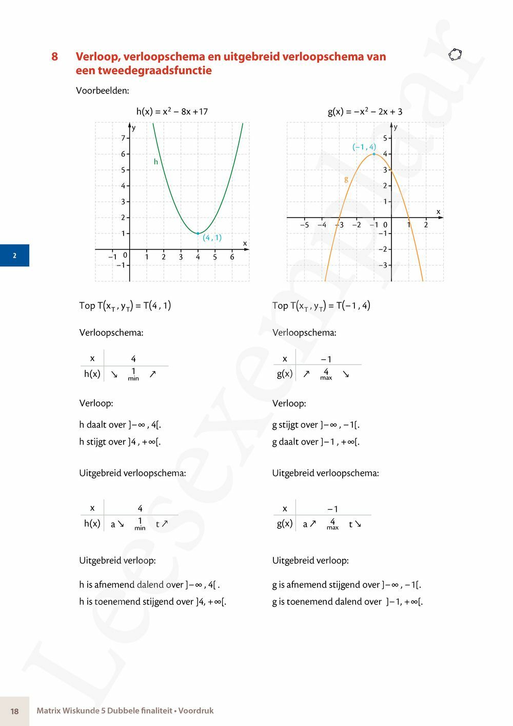 Preview: Matrix Wiskunde 5/6 Analyse, algebra Dubbele finaliteit Leerwerkboek (incl. Pelckmans Portaal)