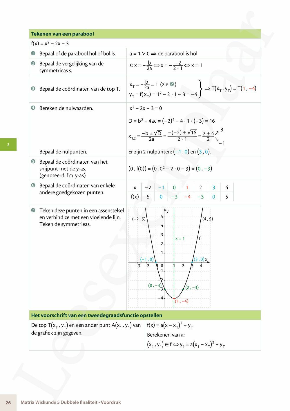 Preview: Matrix Wiskunde 5/6 Analyse, algebra Dubbele finaliteit Leerwerkboek (incl. Pelckmans Portaal)