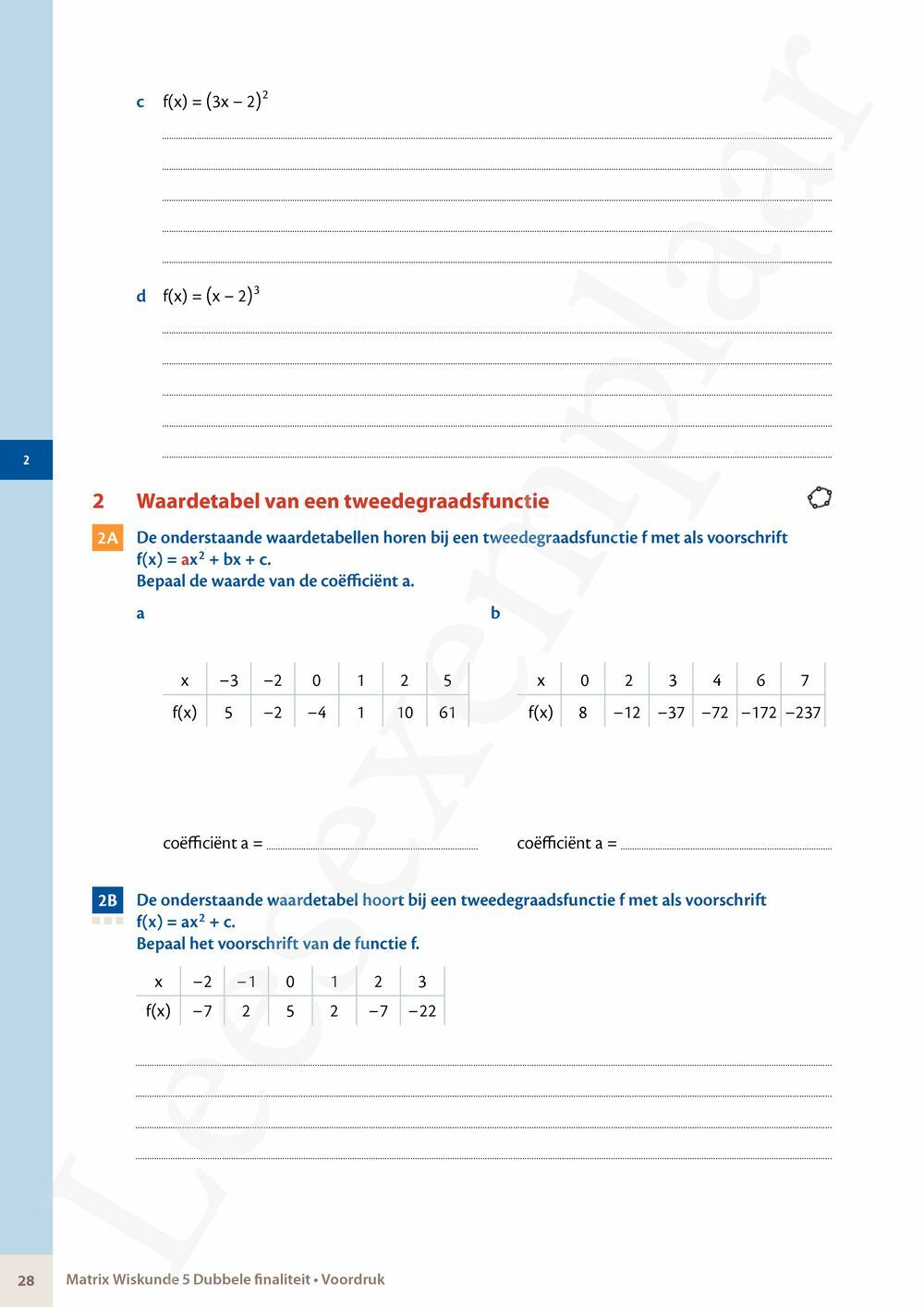 Preview: Matrix Wiskunde 5/6 Analyse, algebra Dubbele finaliteit Leerwerkboek (incl. Pelckmans Portaal)