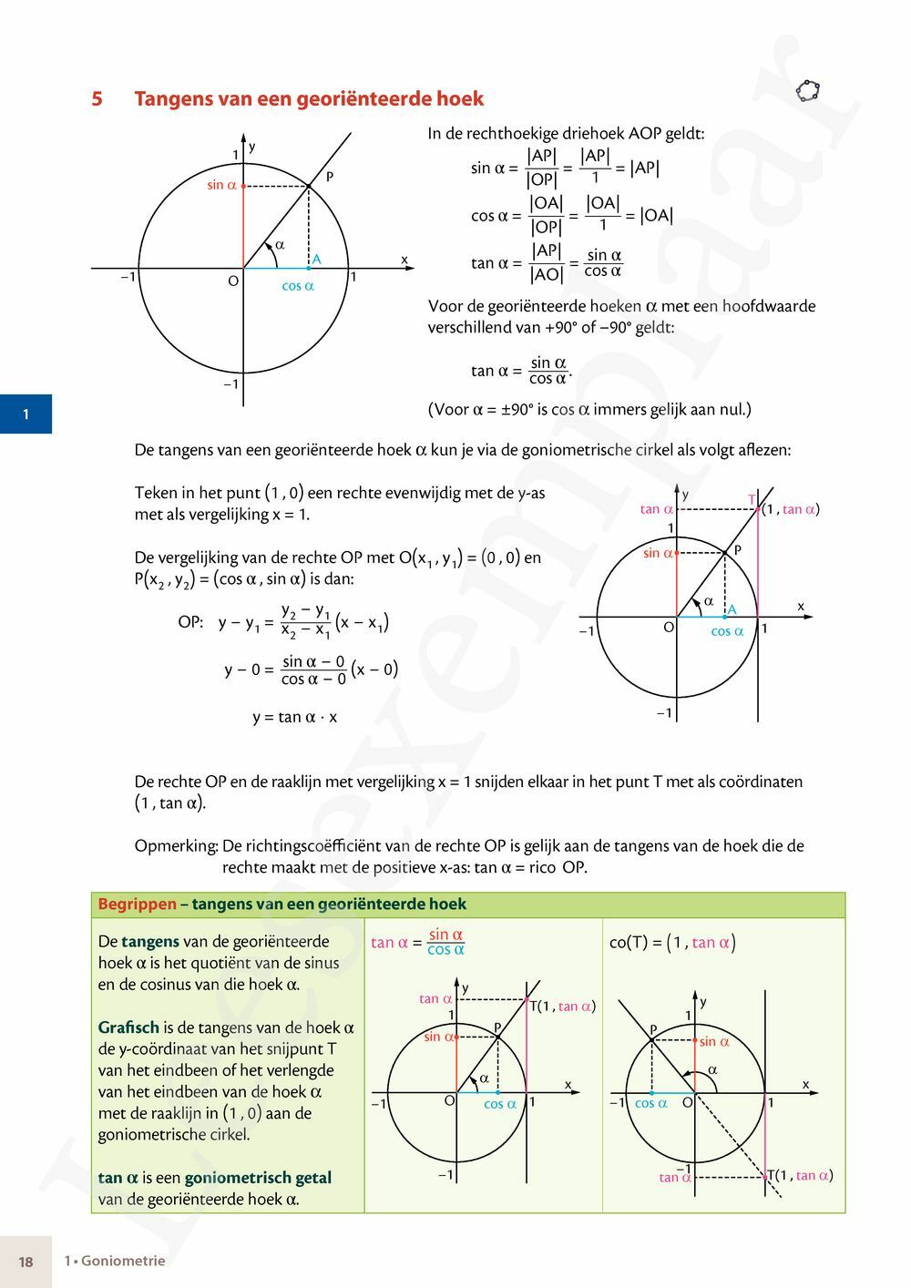 Preview: Matrix Wiskunde 5/6 Goniometrie, vectoren, ruimtemeetkunde Dubbele finaliteit Leerwerkboek (incl. Pelckmans Portaal)