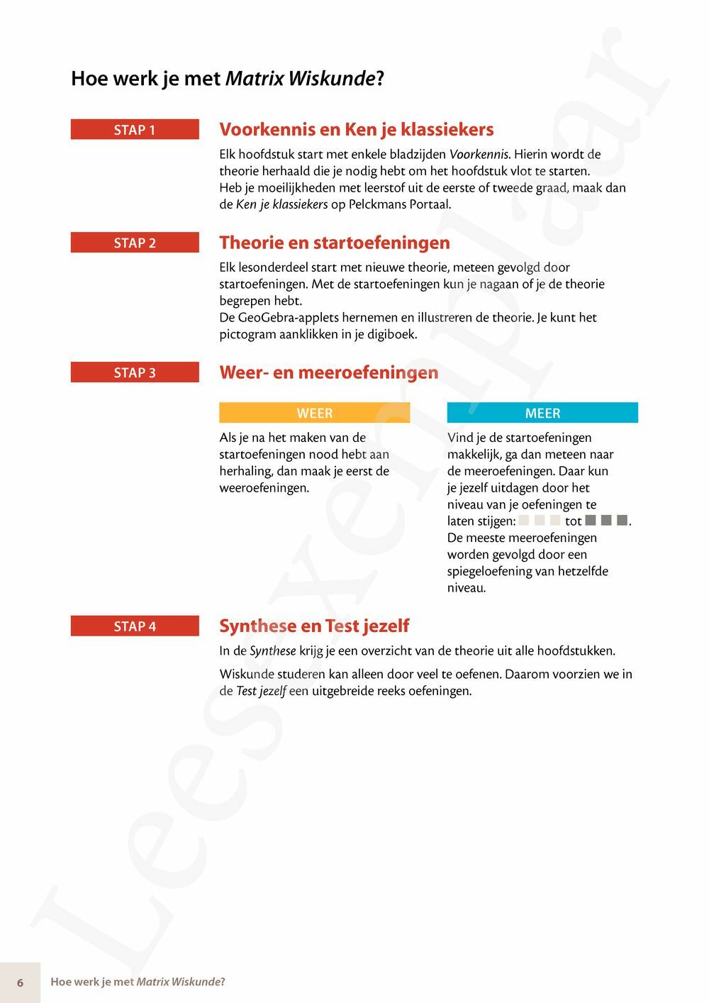 Preview: Matrix Wiskunde 5/6 Goniometrie, vectoren, ruimtemeetkunde Dubbele finaliteit Leerwerkboek (incl. Pelckmans Portaal)