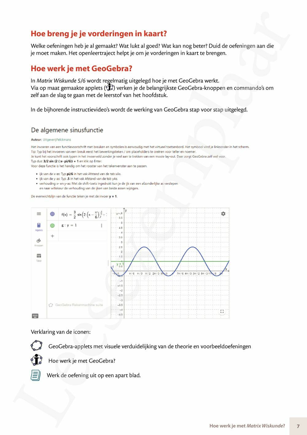 Preview: Matrix Wiskunde 5/6 Goniometrie, vectoren, ruimtemeetkunde Dubbele finaliteit Leerwerkboek (incl. Pelckmans Portaal)