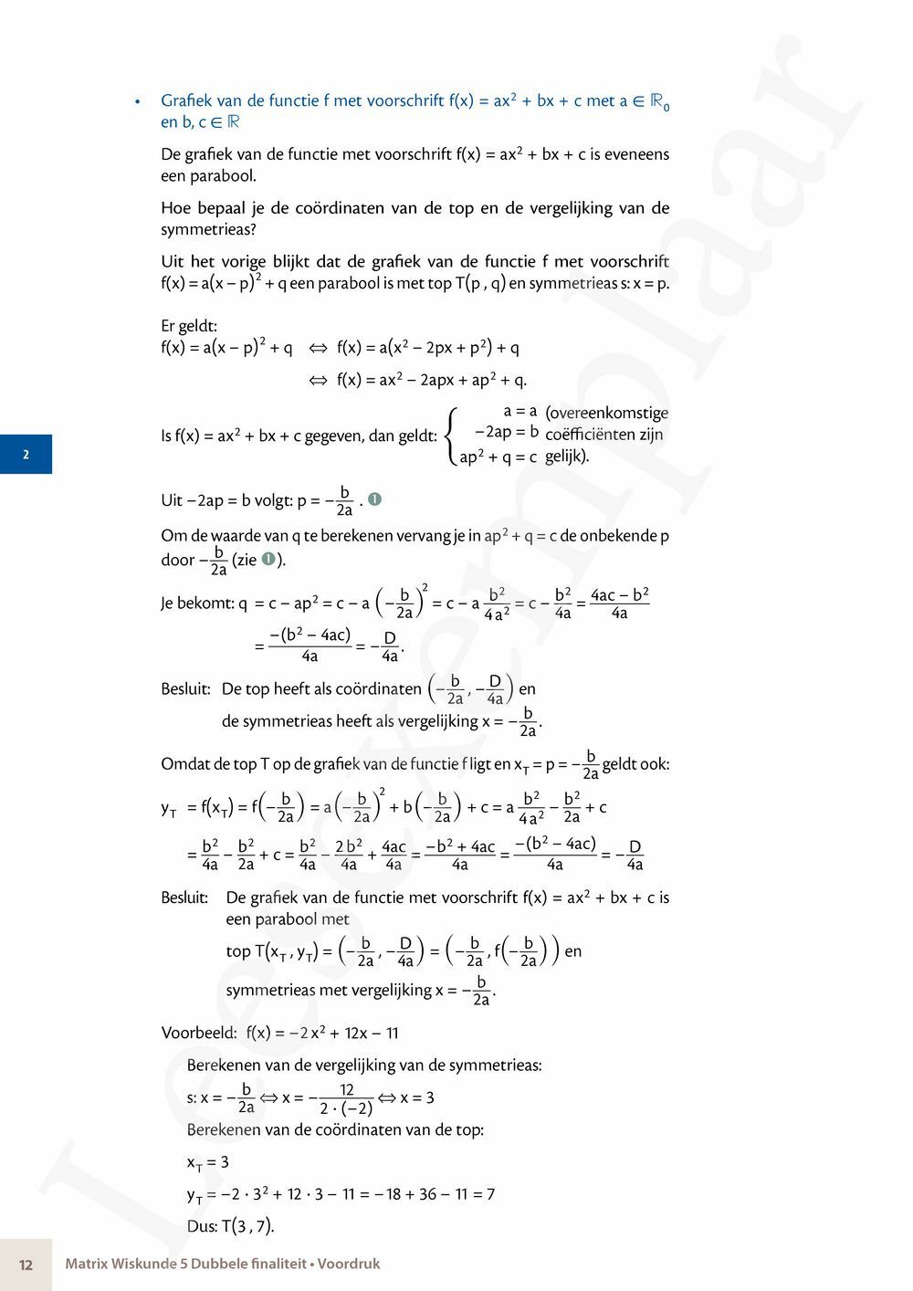 Preview: Matrix Wiskunde 5/6 Goniometrie, vectoren, ruimtemeetkunde Dubbele finaliteit Leerwerkboek (incl. Pelckmans Portaal)