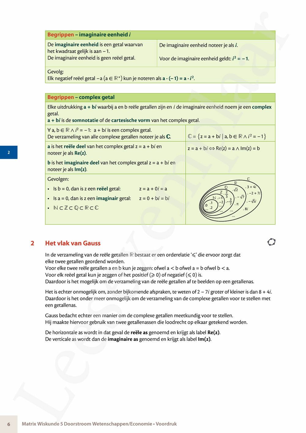 Preview: Matrix Wiskunde 5 Logica, complexe getallen Doorstroom Wetenschappen Handboek (incl. Pelckmans Portaal)