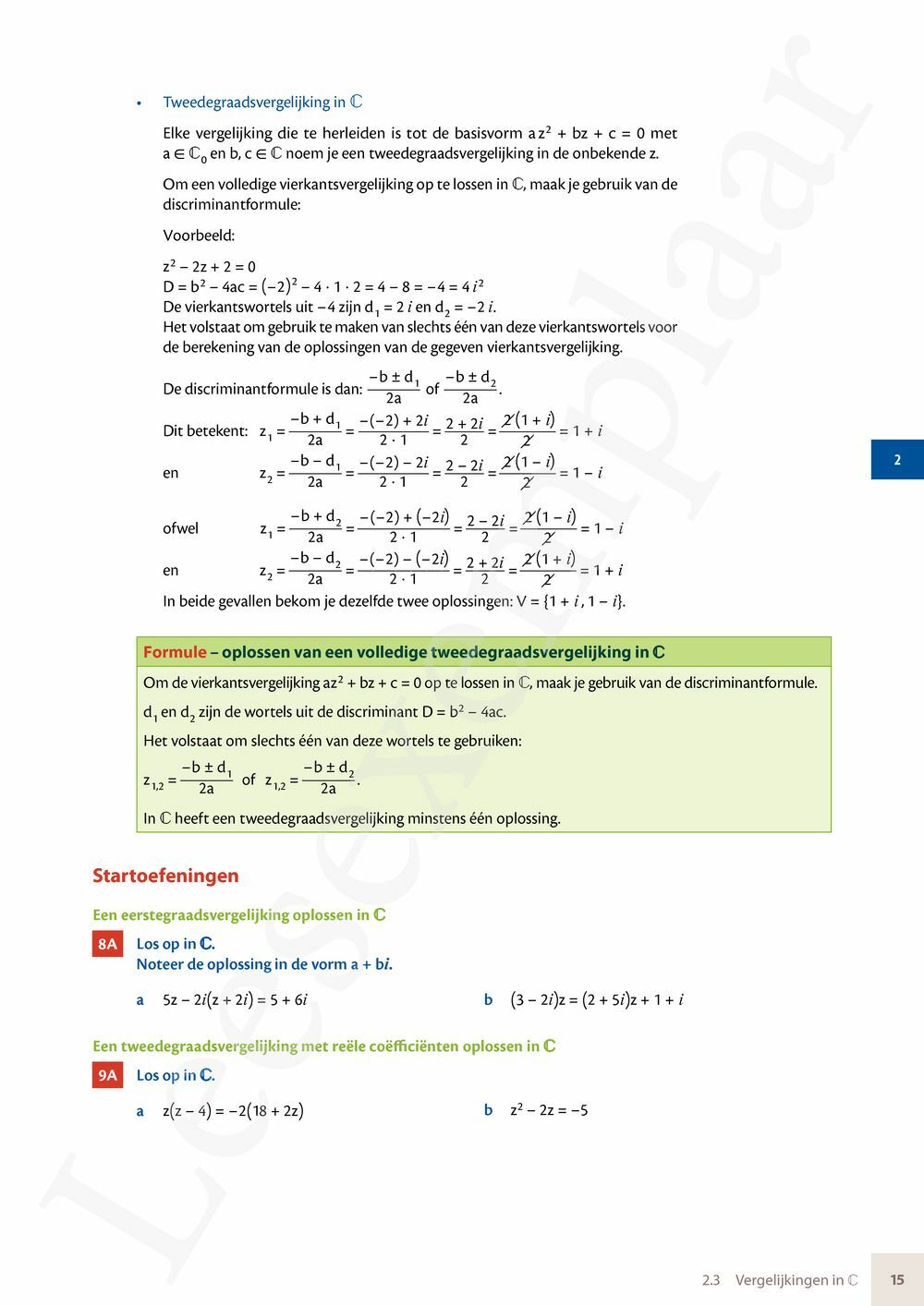 Preview: Matrix Wiskunde 5 Logica, complexe getallen Doorstroom Wetenschappen Handboek (incl. Pelckmans Portaal)