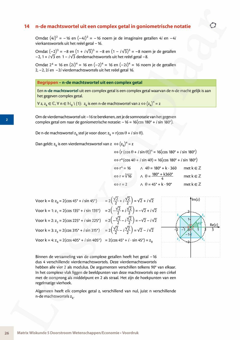 Preview: Matrix Wiskunde 5 Logica, complexe getallen Doorstroom Wetenschappen Handboek (incl. Pelckmans Portaal)