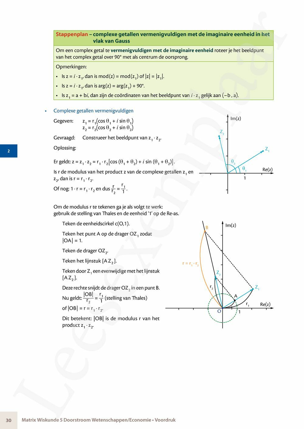 Preview: Matrix Wiskunde 5 Logica, complexe getallen Doorstroom Wetenschappen Handboek (incl. Pelckmans Portaal)