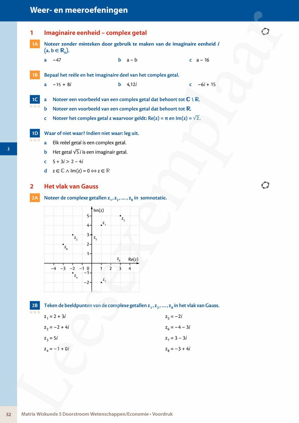 Preview: Matrix Wiskunde 5 Logica, complexe getallen Doorstroom Wetenschappen Handboek (incl. Pelckmans Portaal)