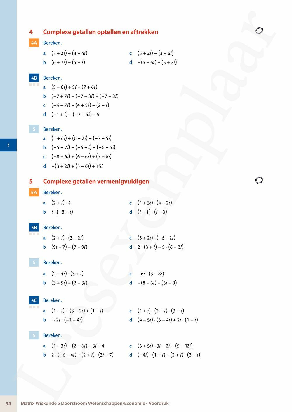 Preview: Matrix Wiskunde 5 Logica, complexe getallen Doorstroom Wetenschappen Handboek (incl. Pelckmans Portaal)