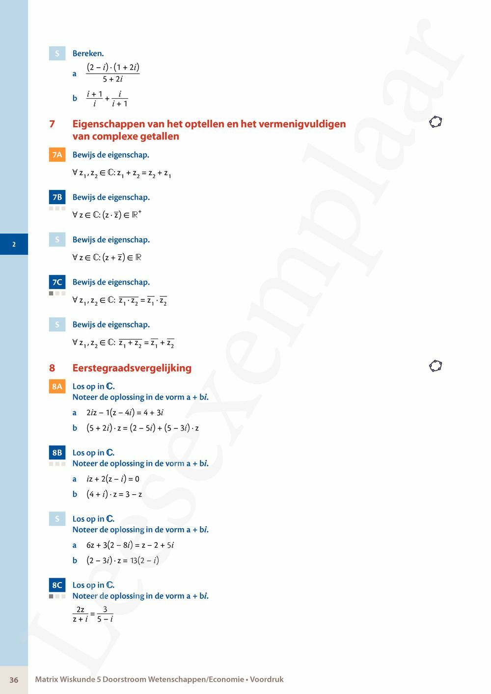 Preview: Matrix Wiskunde 5 Logica, complexe getallen Doorstroom Wetenschappen Handboek (incl. Pelckmans Portaal)