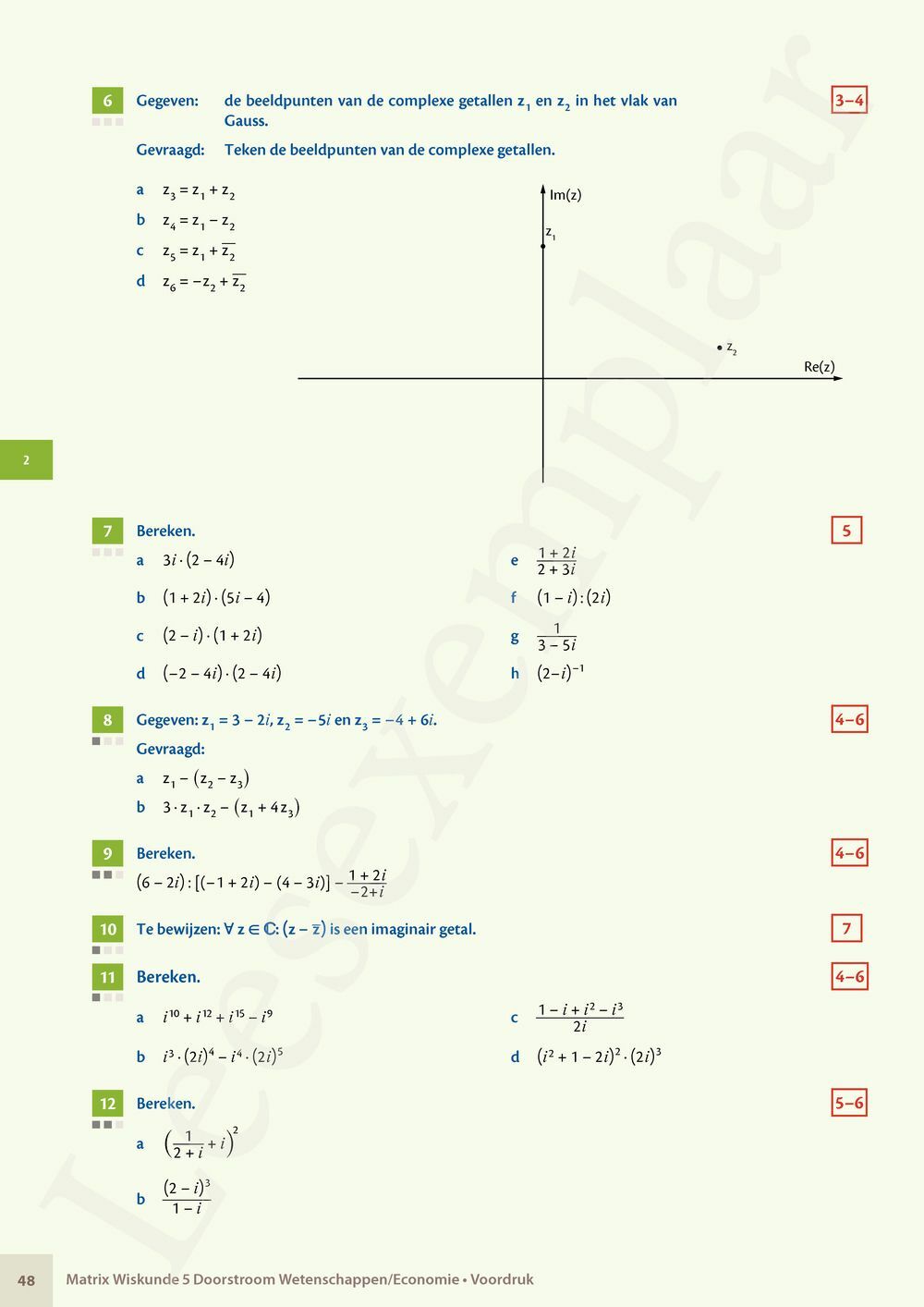 Preview: Matrix Wiskunde 5 Logica, complexe getallen Doorstroom Wetenschappen Handboek (incl. Pelckmans Portaal)