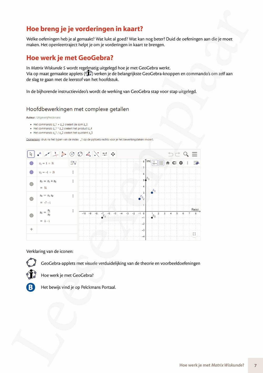 Preview: Matrix Wiskunde 5 Logica, complexe getallen Doorstroom Wetenschappen Handboek (incl. Pelckmans Portaal)