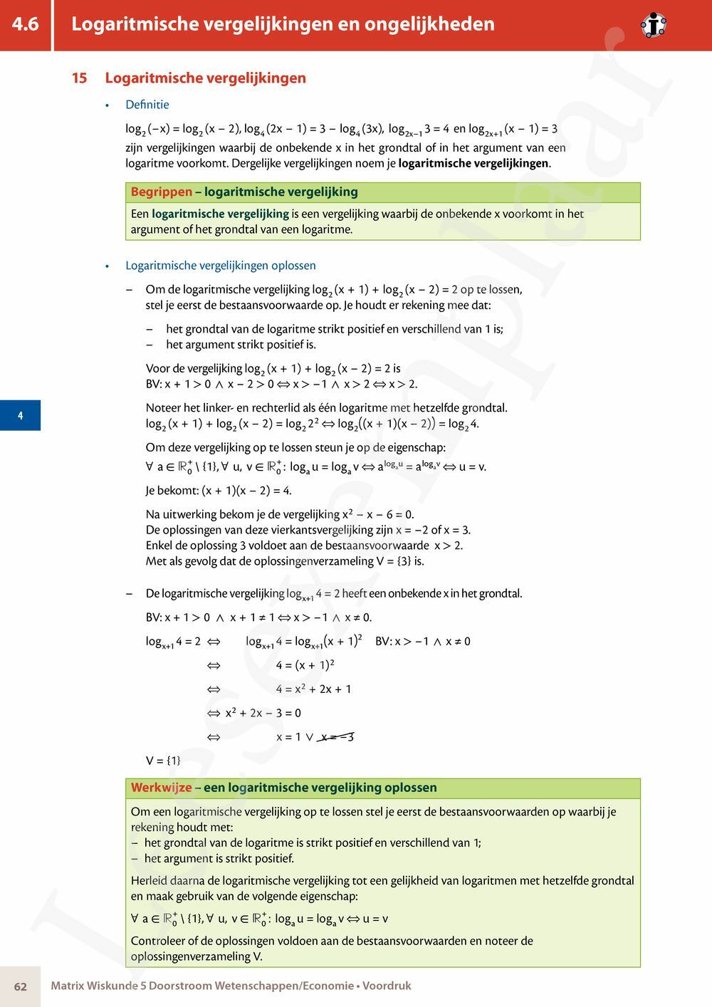 Preview: Matrix Wiskunde 5 Logica, complexe getallen Doorstroom Wetenschappen Handboek (incl. Pelckmans Portaal)