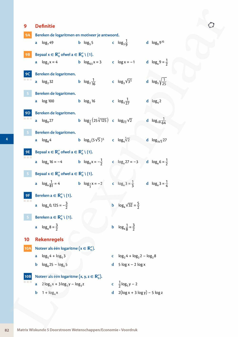 Preview: Matrix Wiskunde 5 Logica, complexe getallen Doorstroom Wetenschappen Handboek (incl. Pelckmans Portaal)