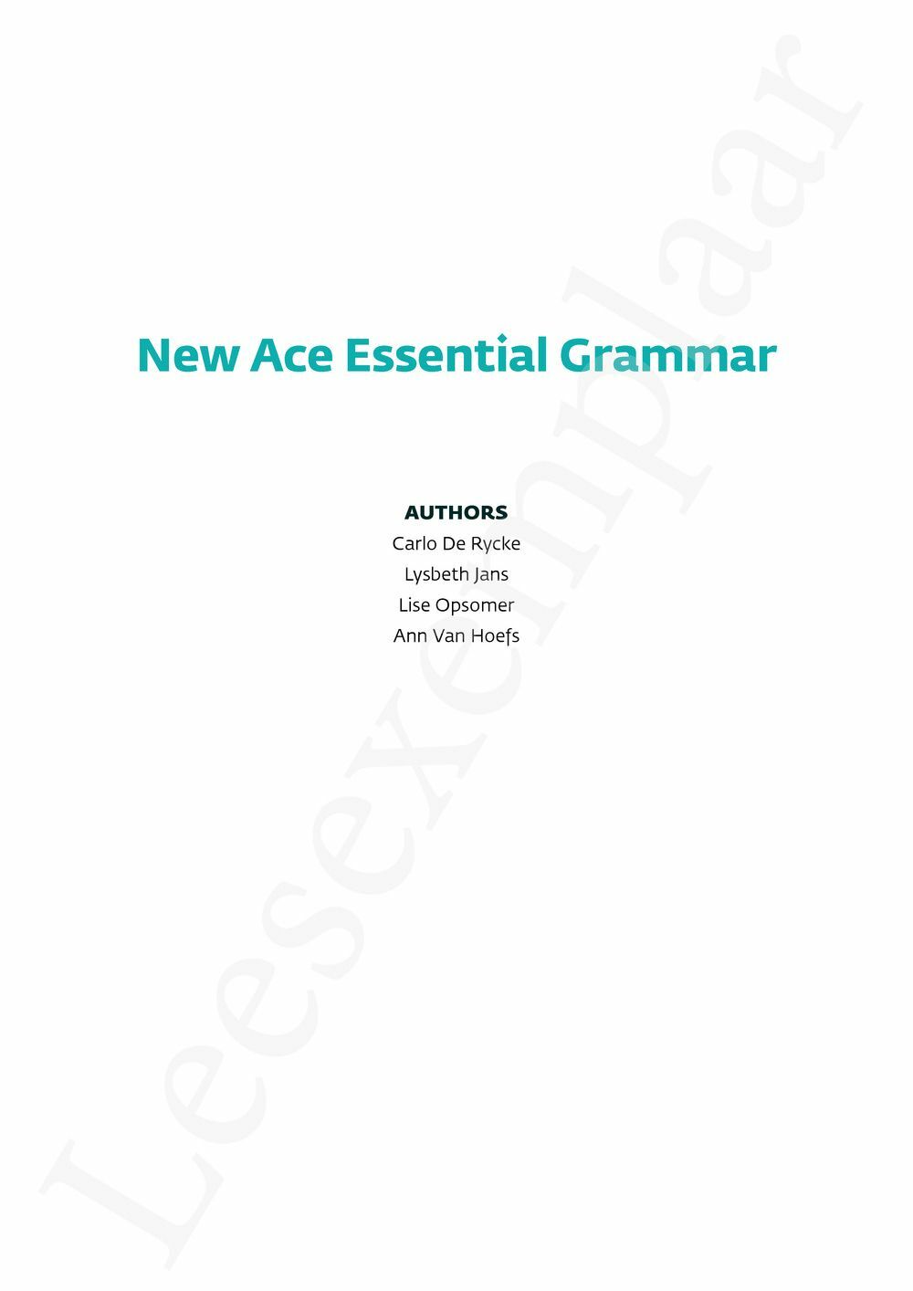 Preview: New Ace Essential Grammar