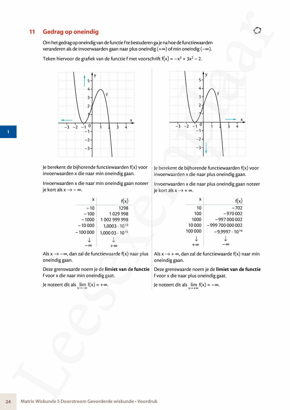 Preview: Matrix Wiskunde 5 Analyse deel 2: rijen, continuïteit, limieten, afgeleiden en verloop van functies Doorstroom Gevorderde wiskunde Handboek (incl. Pelckmans Portaal)