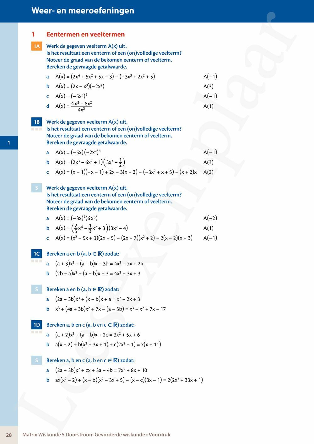 Preview: Matrix Wiskunde 5 Analyse deel 2: rijen, continuïteit, limieten, afgeleiden en verloop van functies Doorstroom Gevorderde wiskunde Handboek (incl. Pelckmans Portaal)