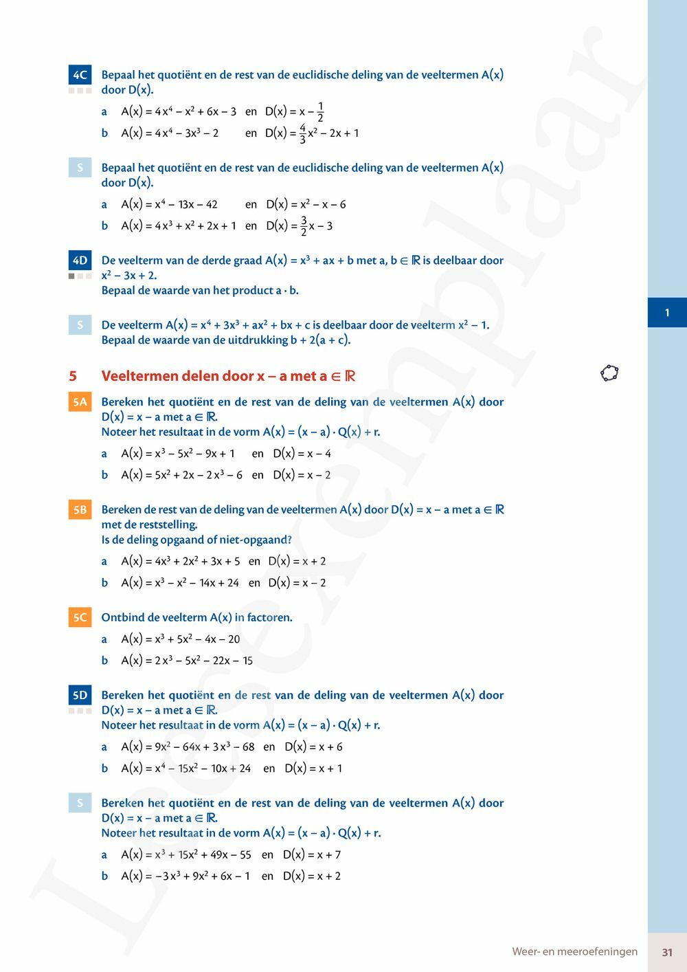 Preview: Matrix Wiskunde 5 Analyse deel 2: rijen, continuïteit, limieten, afgeleiden en verloop van functies Doorstroom Gevorderde wiskunde Handboek (incl. Pelckmans Portaal)