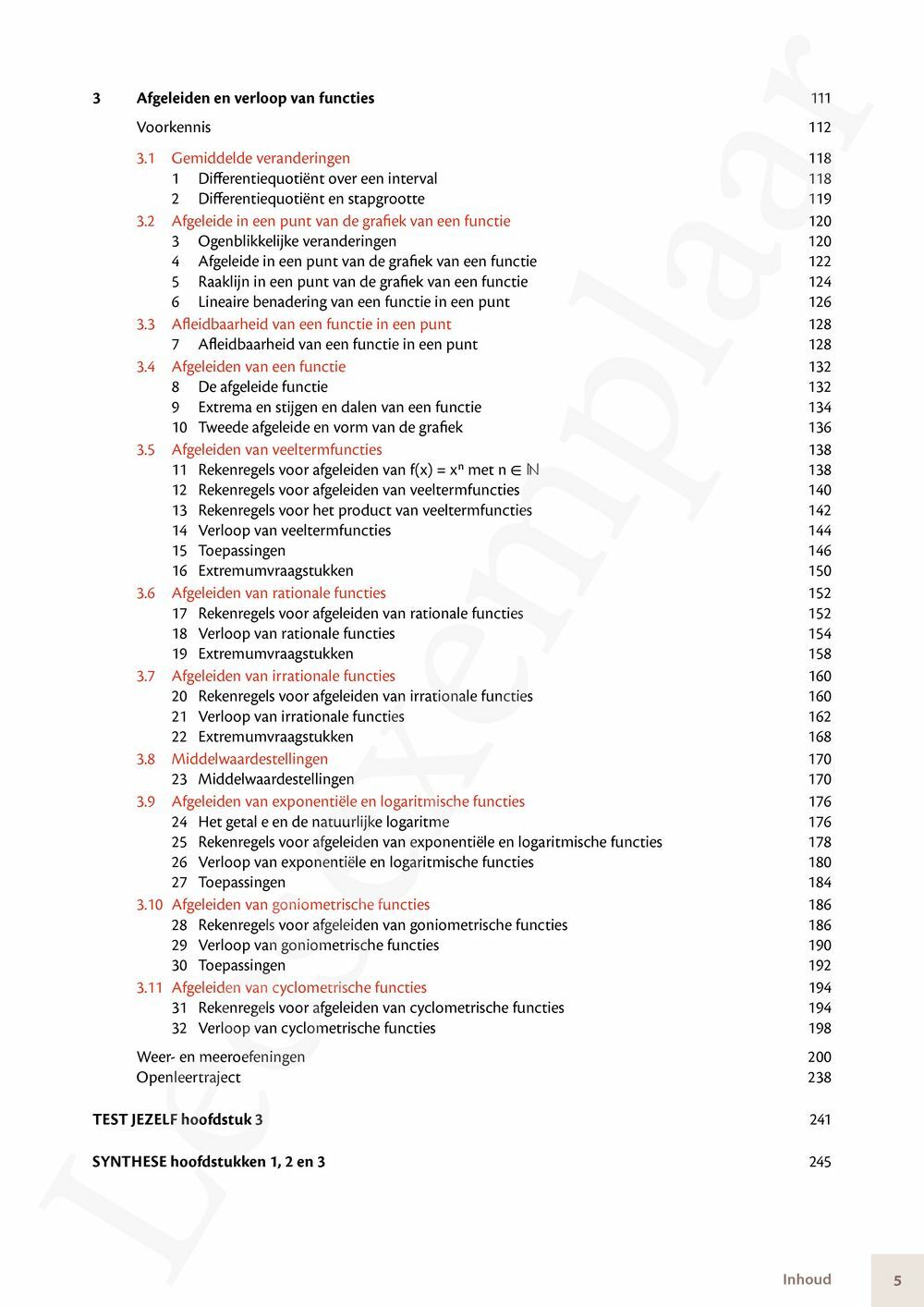 Preview: Matrix Wiskunde 5 Analyse deel 2: rijen, continuïteit, limieten, afgeleiden en verloop van functies Doorstroom Gevorderde wiskunde Handboek (incl. Pelckmans Portaal)