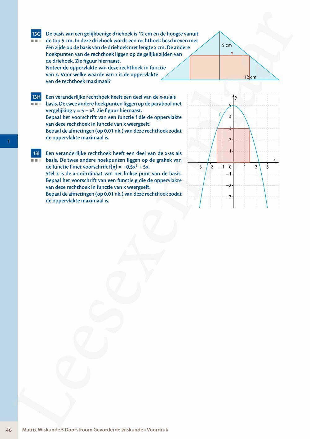 Preview: Matrix Wiskunde 5 Analyse deel 2: rijen, continuïteit, limieten, afgeleiden en verloop van functies Doorstroom Gevorderde wiskunde Handboek (incl. Pelckmans Portaal)